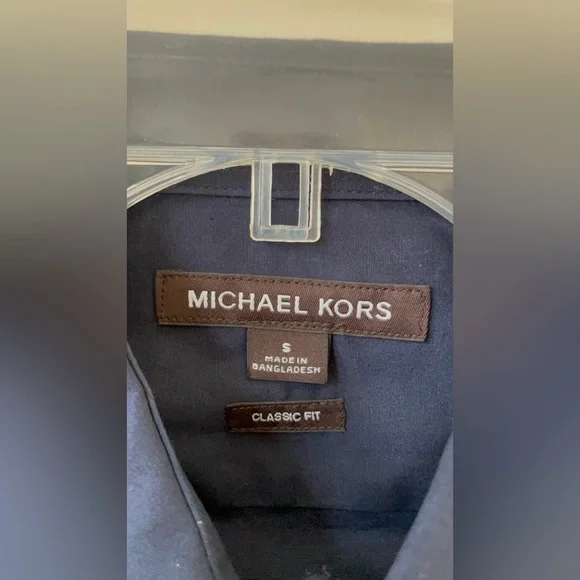 Michael Kors Long Sleeve Stretch Cotton Button Down Shirt. - Picture 3 of 7